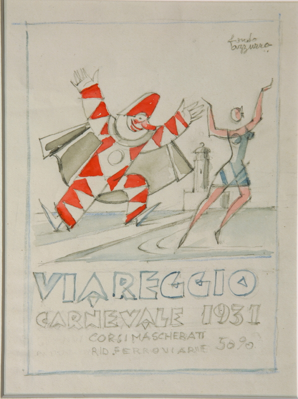 GAMC - Galleria di Arte Moderna - Opera : Studio per manifesto del Carnevale 1931 - autore: Bonetti Uberto , immagine