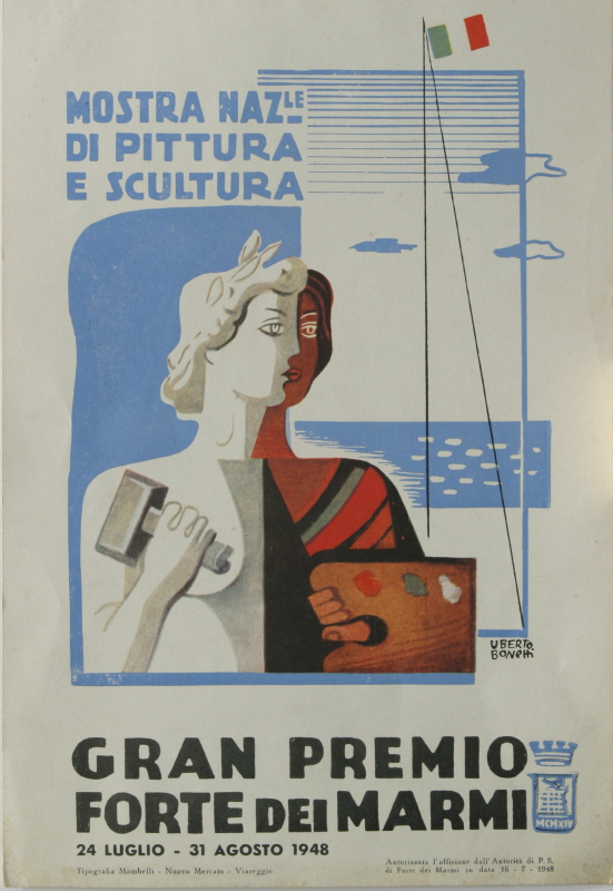 GAMC - Galleria di Arte Moderna - Opera : Locandina pubblicitaria per il Gran Premio Forte dei Marmi - autore: Bonetti Uberto , immagine