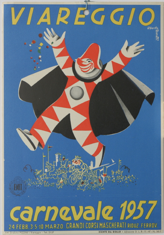 GAMC - Galleria di Arte Moderna - Opera : Locandina per il Carnevale di Viareggio 1957 - autore: Bonetti Uberto , immagine