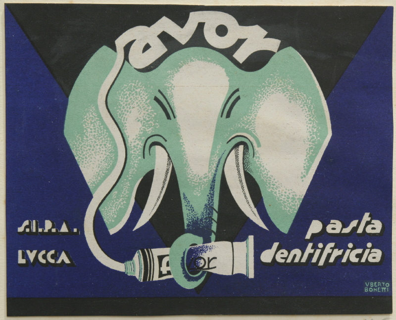 GAMC - Galleria di Arte Moderna - Opera : Locandina pubblicitaria della pasta dentifricia Avor - autore: Bonetti Uberto , immagine