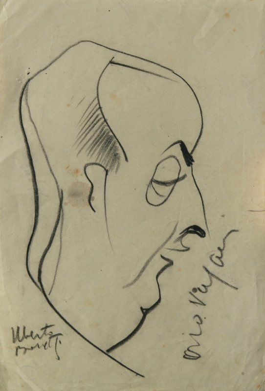 GAMC - Galleria di Arte Moderna - Opera : Caricatura di Orio Vergani - autore: Bonetti Uberto , immagine