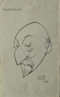 GAMC immagine opera Bonetti, Pirandello, 1929, carboncino su carta, cm.22x14,5