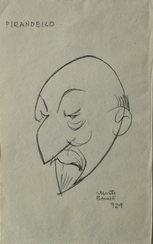 GAMC - Galleria di Arte Moderna - Opera : Caricatura di Luigi Pirandello - autore: Bonetti Uberto , immagine