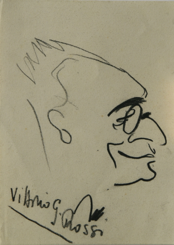 GAMC - Galleria di Arte Moderna - Opera : Caricatura di Vittorio G. Rossi - autore: Bonetti Uberto , immagine