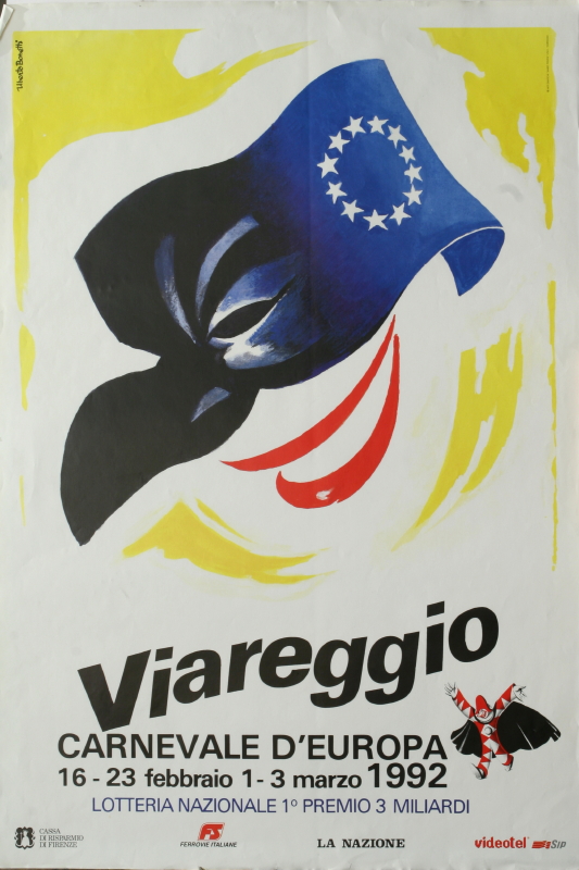 GAMC - Galleria di Arte Moderna - Opera : Manifesto deil Carnevale d‘Europa Unita 1992 - autore: Bonetti Uberto , immagine