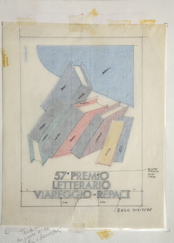 GAMC - Galleria di Arte Moderna - Opera : Studio per la locandina del 57° Premio Letterario Viareggio-Repaci - autore: Bonetti Uberto , immagine