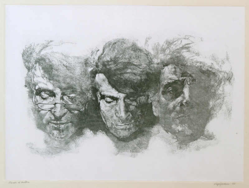 GAMC - Galleria di Arte Moderna - Opera : Tre autoritratti - autore: Vespignani Renzo , immagine