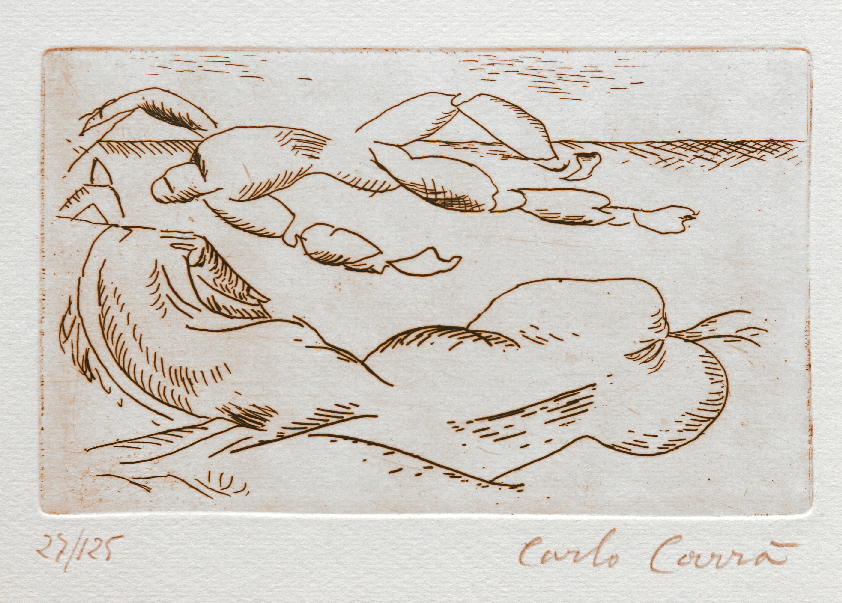 GAMC - Galleria di Arte Moderna - Opera : Uomo e cavallo sulla spiaggia (Cavallo e cavaliere) - autore: Carrà  Carlo , immagine