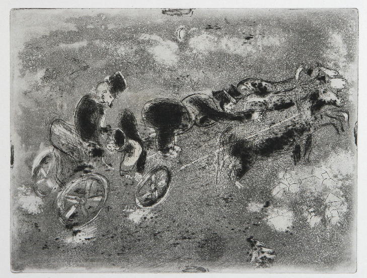 GAMC - Galleria di Arte Moderna - Opera : La troika au soir - autore: Chagall Marc , immagine