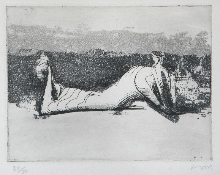 GAMC - Galleria di Arte Moderna - Opera : Draped reclining figure - autore: Moore Henry , immagine