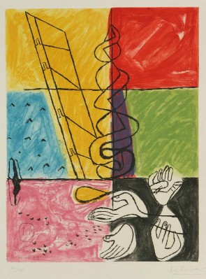 GAMC immagine opera Georges Le Corbusier, Unité, 1953, acquaforte a colori, cm.41,5x31,5; foglio cm.57,3x45,3