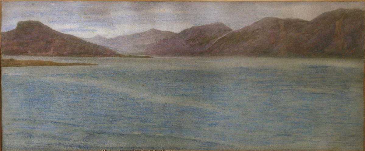 GAMC - Galleria di Arte Moderna - Opera : Veduta di lago coronato da monti - autore: Ferrari Ettore , immagine