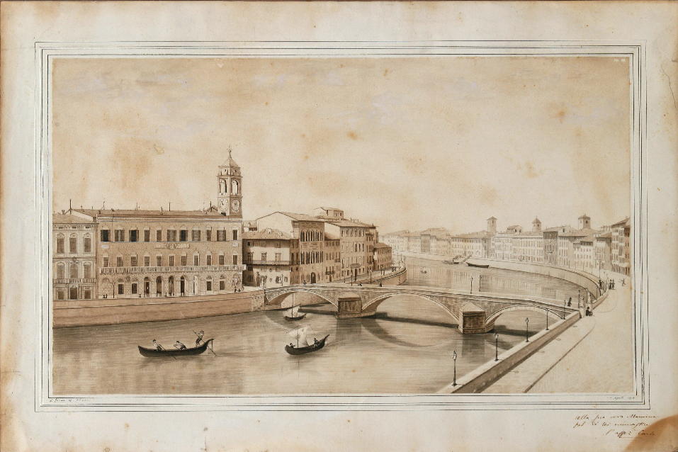 GAMC - Galleria di Arte Moderna - Opera : Veduta dei lungarni a Pisa - autore: Ferrari Carlo , immagine
