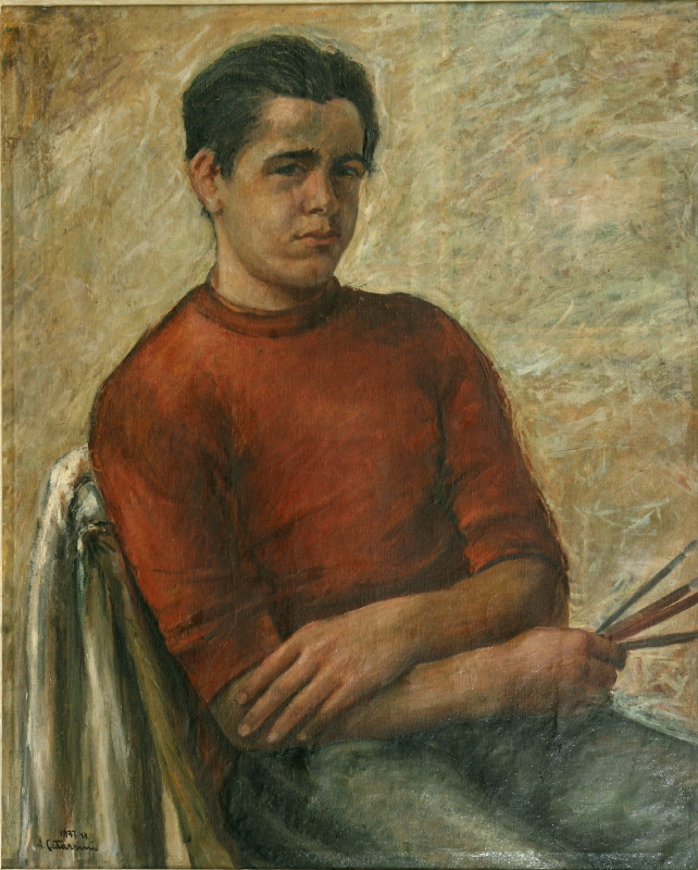 GAMC - Galleria di Arte Moderna - Opera : Ritratto di un giovane pittore - autore: Catarsini Alfredo , immagine