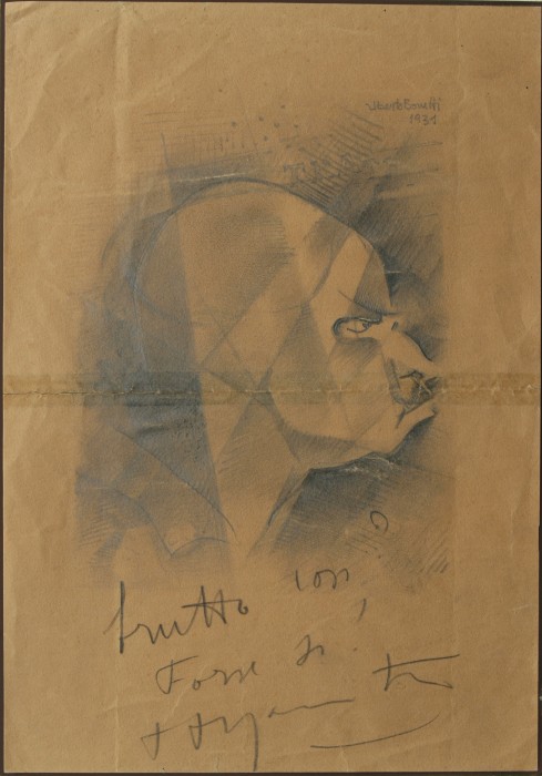 GAMC - Galleria di Arte Moderna - Opera : Caricatura di Filippo Tommaso Marinetti - autore: Bonacina Nino , immagine
