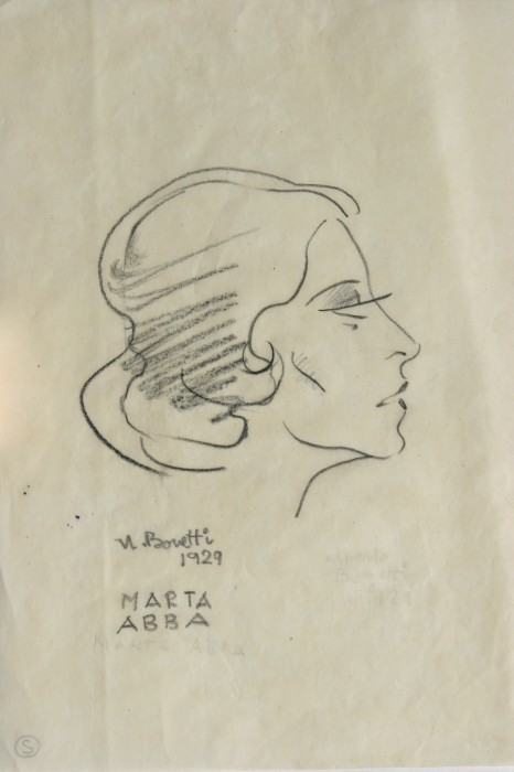 GAMC - Galleria di Arte Moderna - Opera : Caricatura di Marta Abba - autore: Bonetti Uberto , immagine