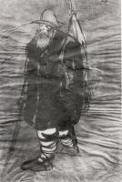 GAMC immagine opera, Lorenzo Viani, Viandante con ombrello, China su carta, cm.42x29