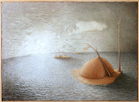 GAMC immagine opera Lino Mannocci, Arcipelago, 1989, olio su tela, cm.70x50
