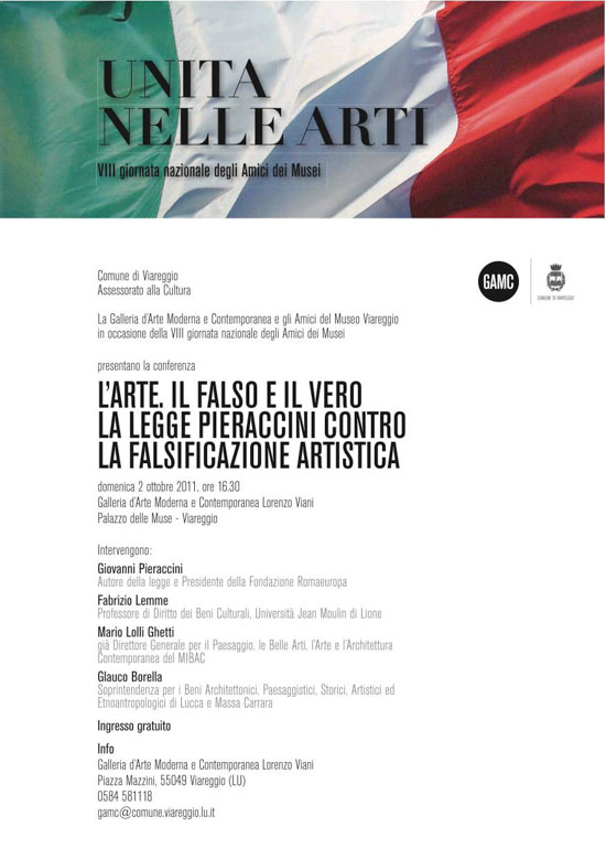 GAMC - Galleria di Arte Moderna - Mostra : L'ARTE IL FALSO E IL VERO - Conferenza, immagine