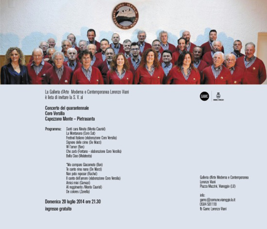 GAMC - Galleria di Arte Moderna - Mostra : Concerto del quarantennale  Coro Versilia Capezzano Monte–Pietrasanta, immagine