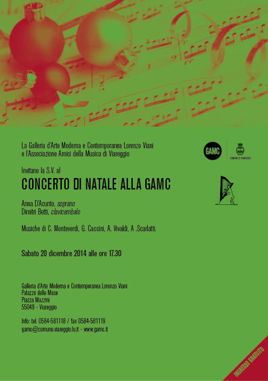 GAMC - Galleria di Arte Moderna - Mostra : Concerto di Natale alla GAMC, immagine
