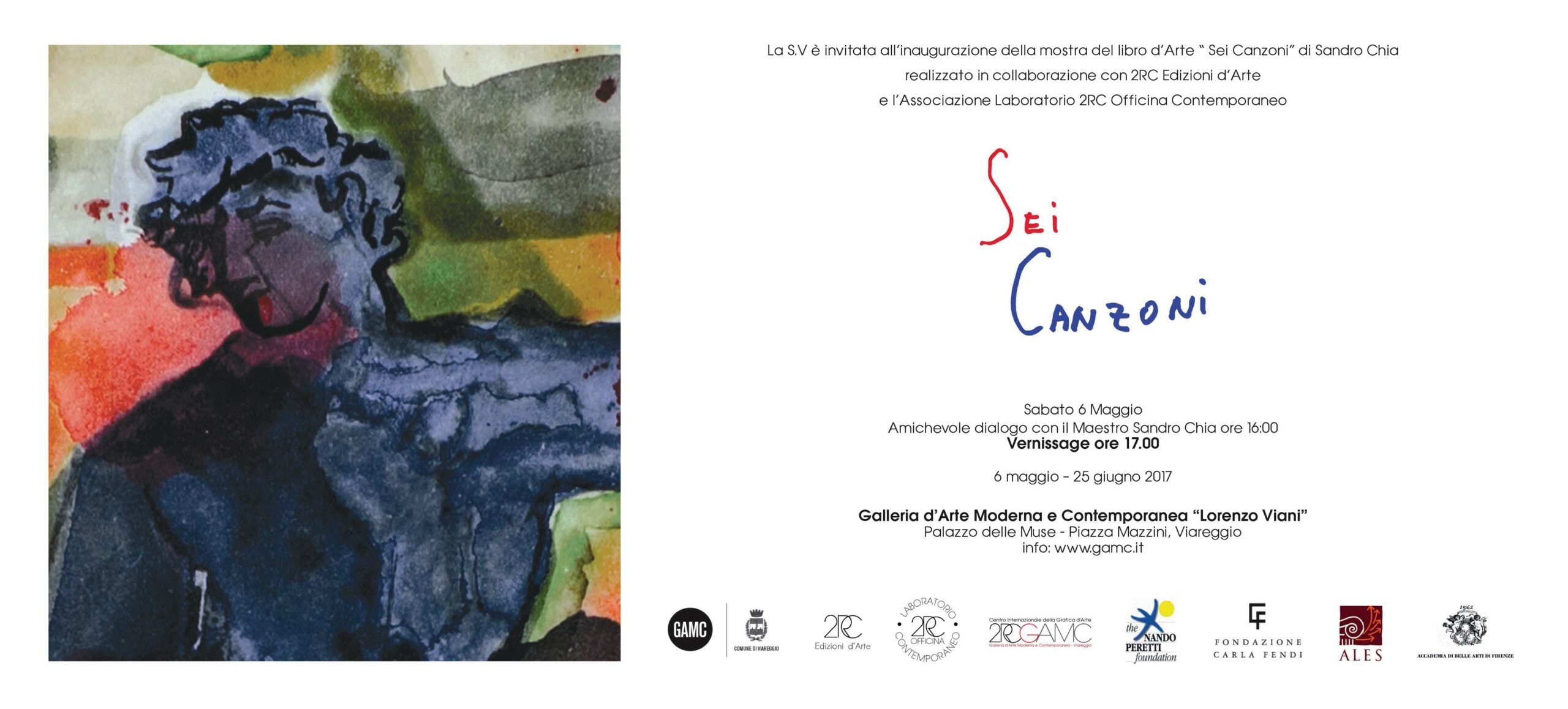 GAMC - Galleria di Arte Moderna - Mostra : SEI CANZONI Un libro di artista di Sandro Chia, immagine