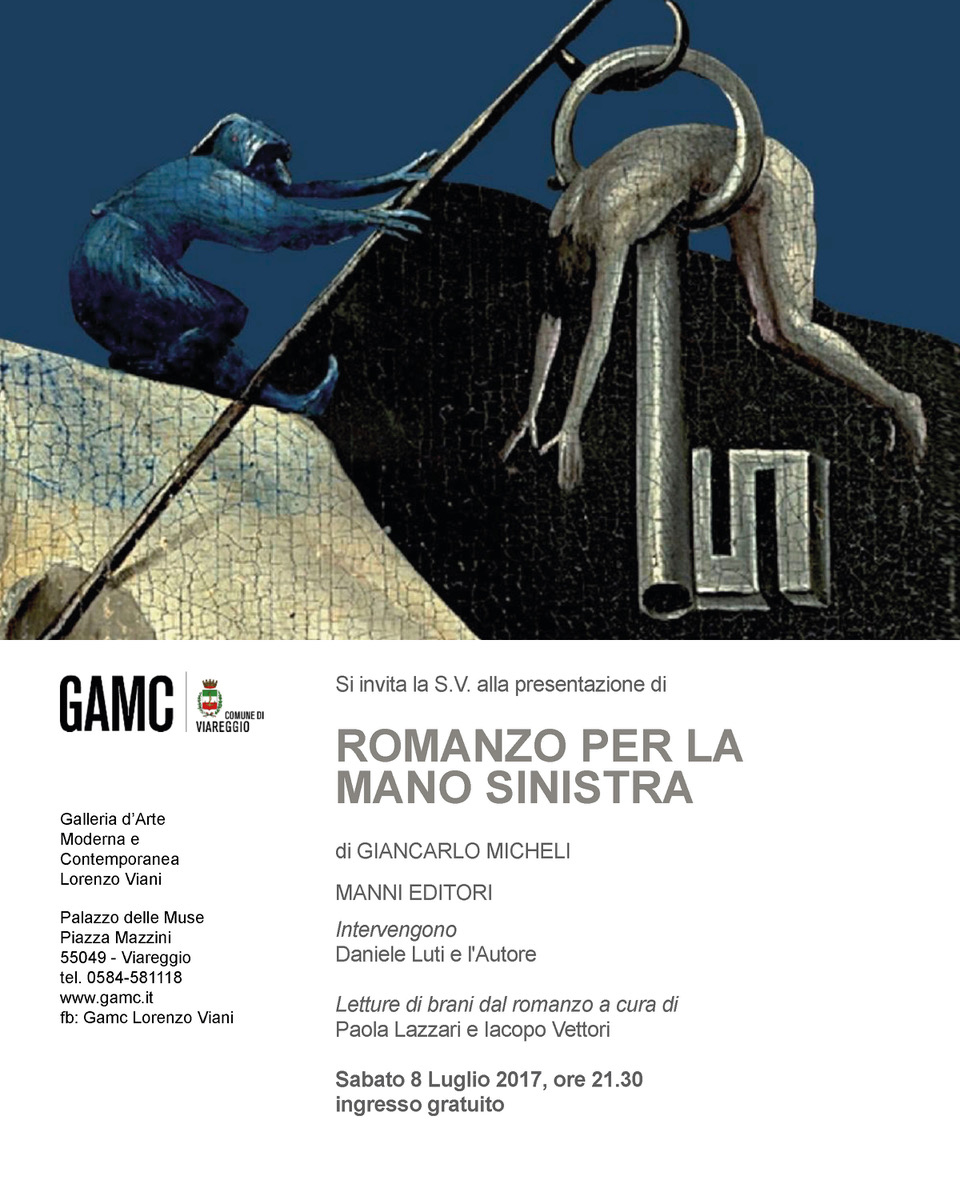 GAMC - Galleria di Arte Moderna - Mostra : Presentazione ROMANZO PER LA MANO SINISTRA di Giancarlo Micheli, immagine