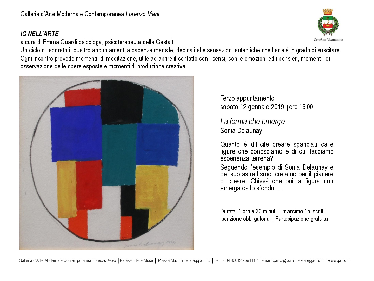 GAMC - Galleria di Arte Moderna - Mostra : Progetto IO NELL ARTE. III appuntamento: LA FORMA CHE EMERGE, immagine